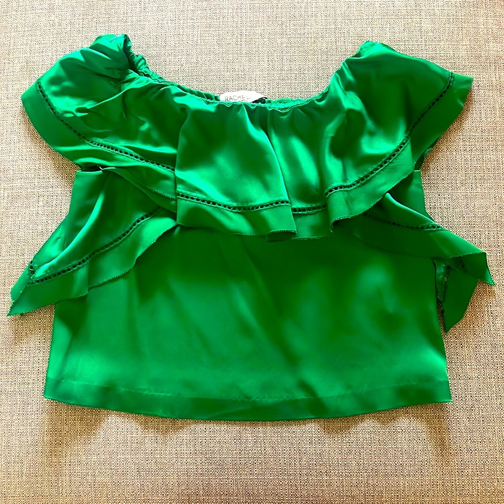 Green off shoulder blouse. NWT